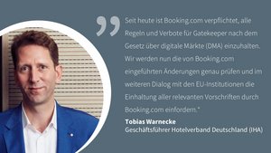 Statement von Tobias Warnecke zum Stichtag der DMA-Compliance von Booking.com